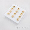 MULTI CZ CELESTIAL CRESCENT MOON AND STARS 316L SURGICAL STEEL L-SHAPE NOSE BOX